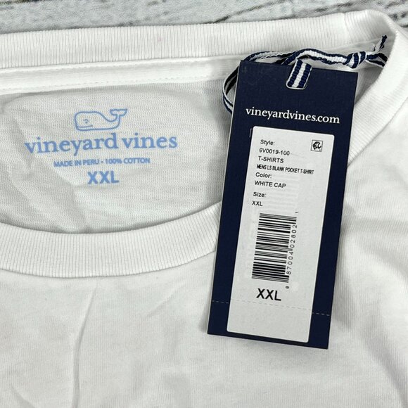 Vineyard Vines White Long Sleeve Football Theme USA American Flag Size XXL - Picture 4 of 4